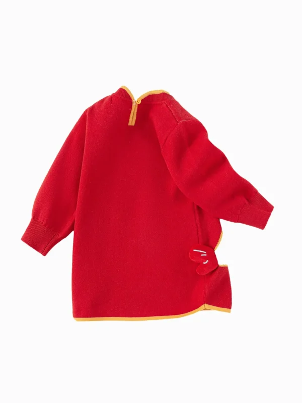 Balabala Children's Clothes Baby Dress Baby Dress 2025 New Chinese Style Qipao Dress New Year Season Trendy Red Best Sale