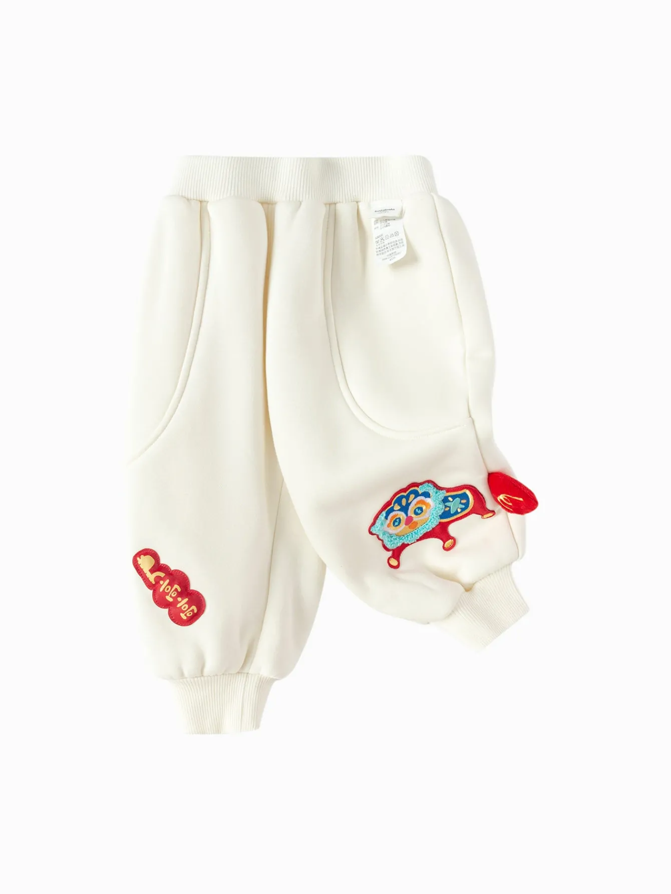 Balabala Children's Clothes Baby Pants Baby Fleece Lined Trousers Winter Clothes 2025 New Baby Thickened New Year Season Cute Store