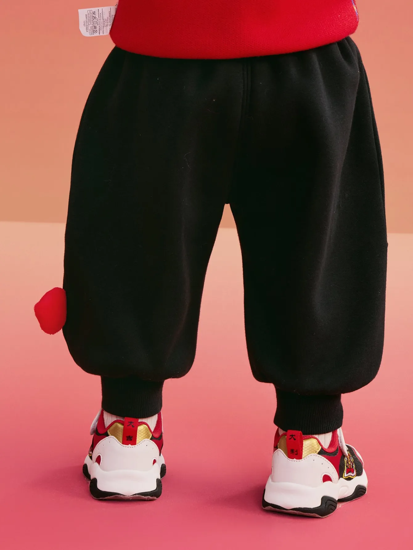 Balabala Children's Clothes Baby Pants Baby Fleece Lined Trousers Winter Clothes 2025 New Baby Thickened New Year Season Cute Store