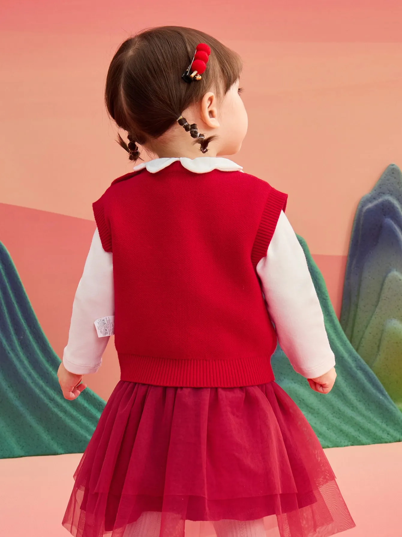 Balabala Children’s Clothes Kid Vest Baby Vest 2025 New Autumn and Winter Clothes New Year Season Neo-Chinese Style Cute and Fun Best Sale