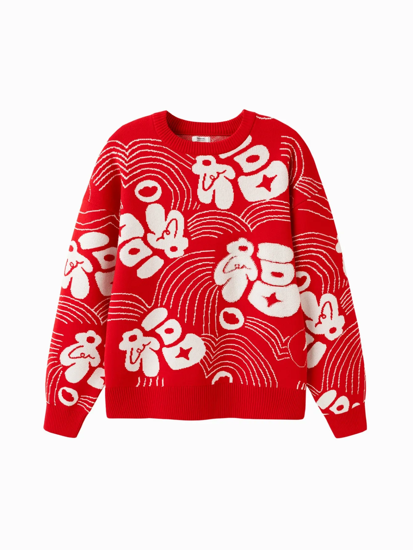 Balabala Children's Clothes Parent-Child Sweater Knitwear 2025 New Winter Clothes Kid Knitwear New Year Season China-chic Red Cheap