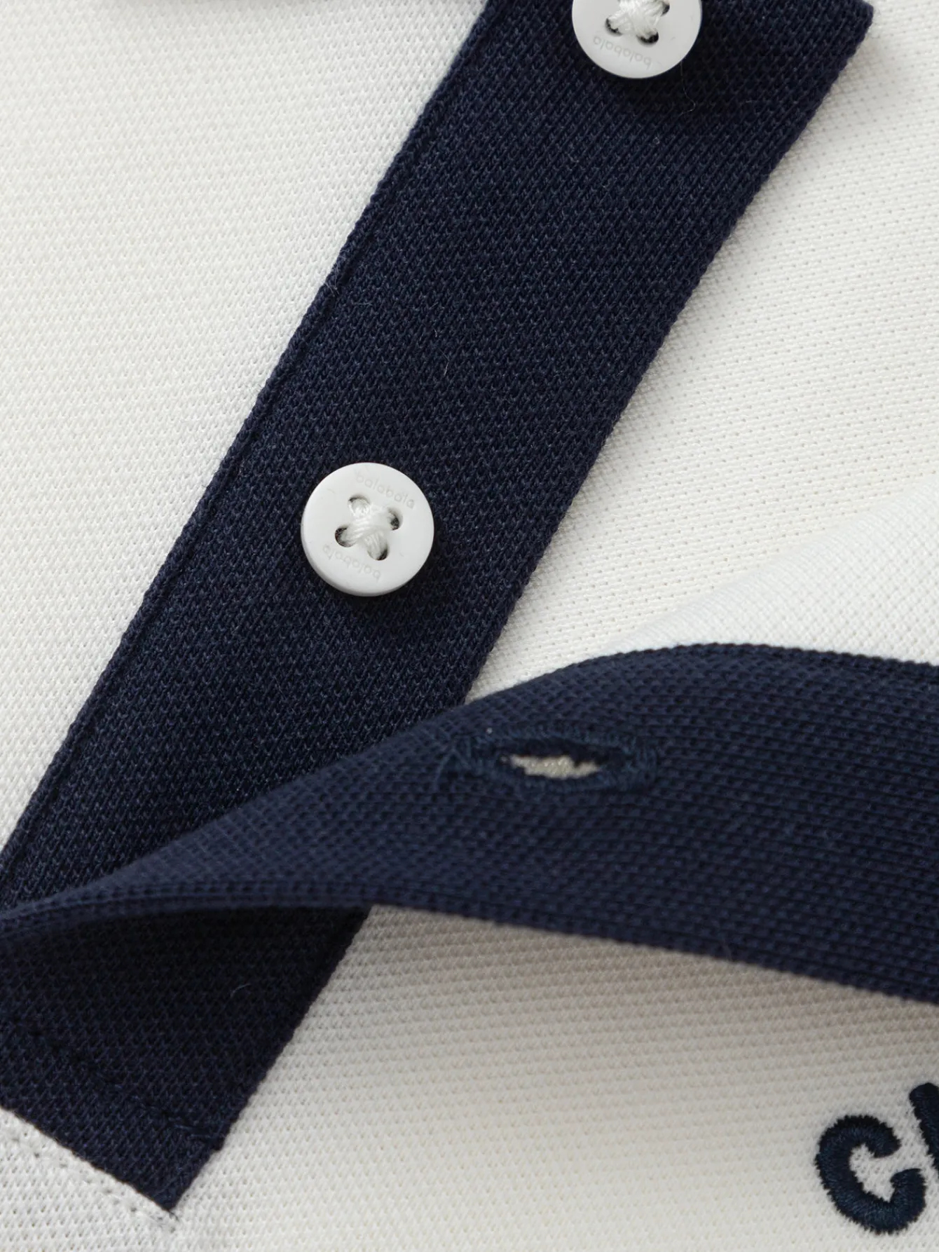 Balabala Children's Clothing Boy Long-sleeved T-shirt 2025 Spring New POLO Collar Embroidered Off-white Discount