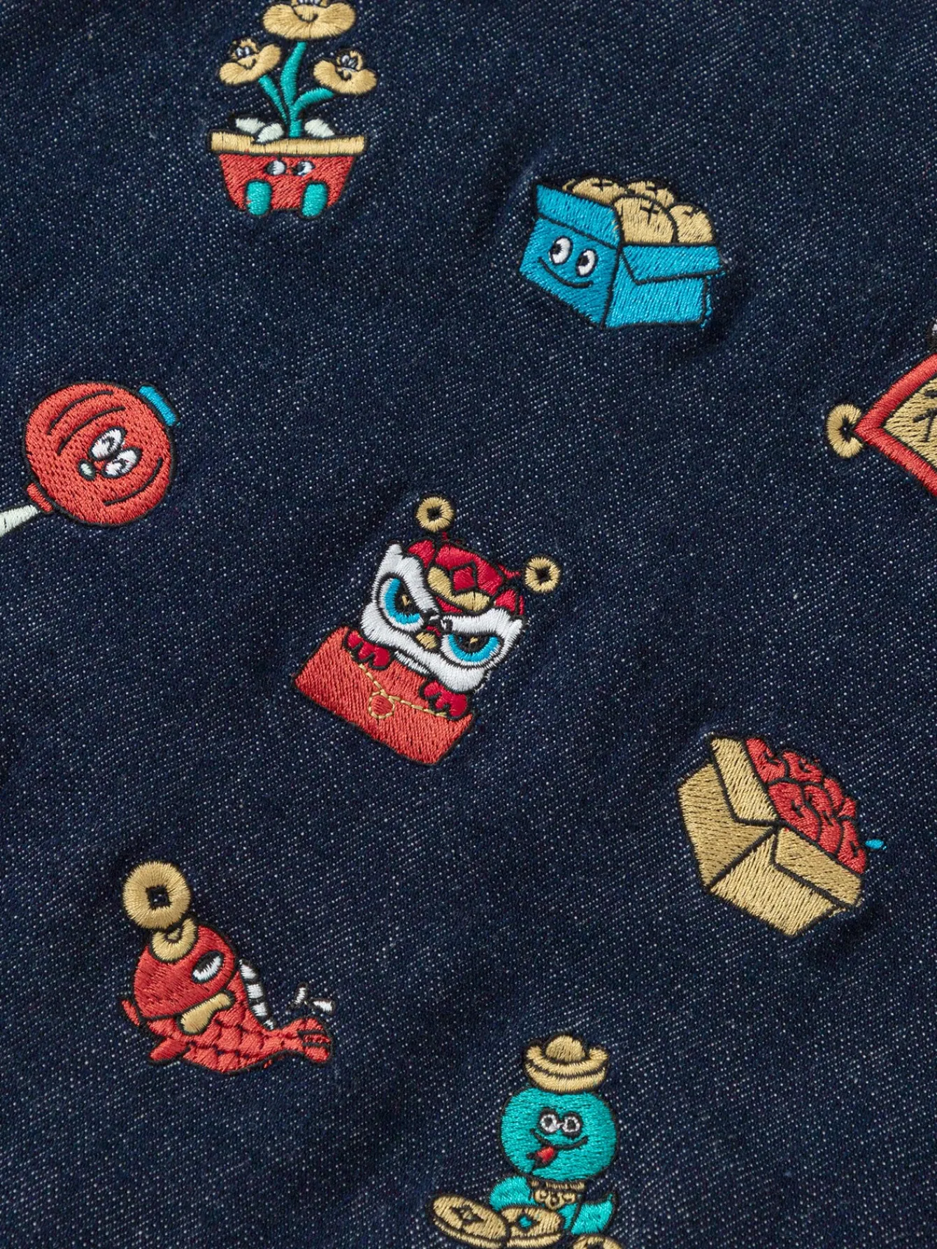 Balabala Children's Clothing Boys' Cotton Jacket Embroidered Denim Jacket 2025 New Spring New Year Denim Dark Blue Clearance