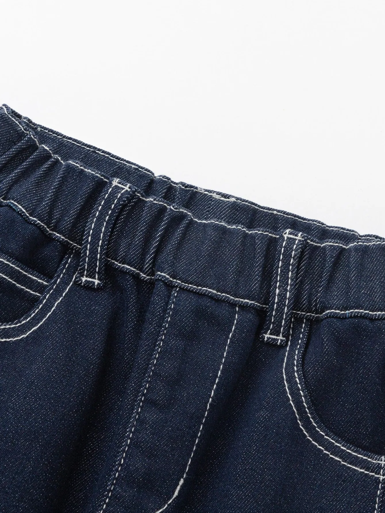 Balabala Children's Clothing Boys Denim Pants Workwear Pants 2025 Spring and Autumn New Long Pants Denim Dark Blue Flash Sale