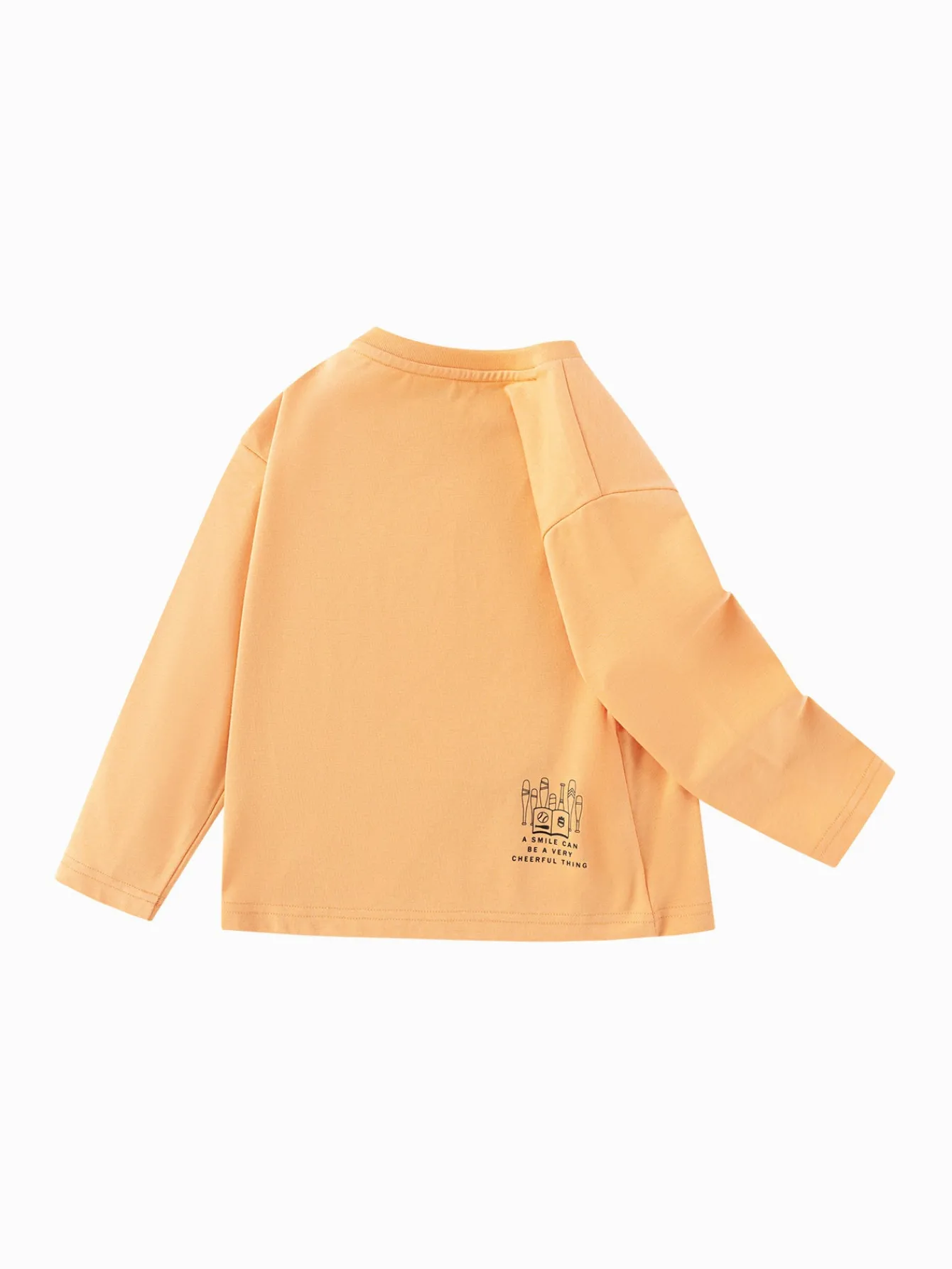 Balabala Children's Clothing Boys' Long Sleeve T-Shirt Lining 2025 Spring New Style Top Orange Online