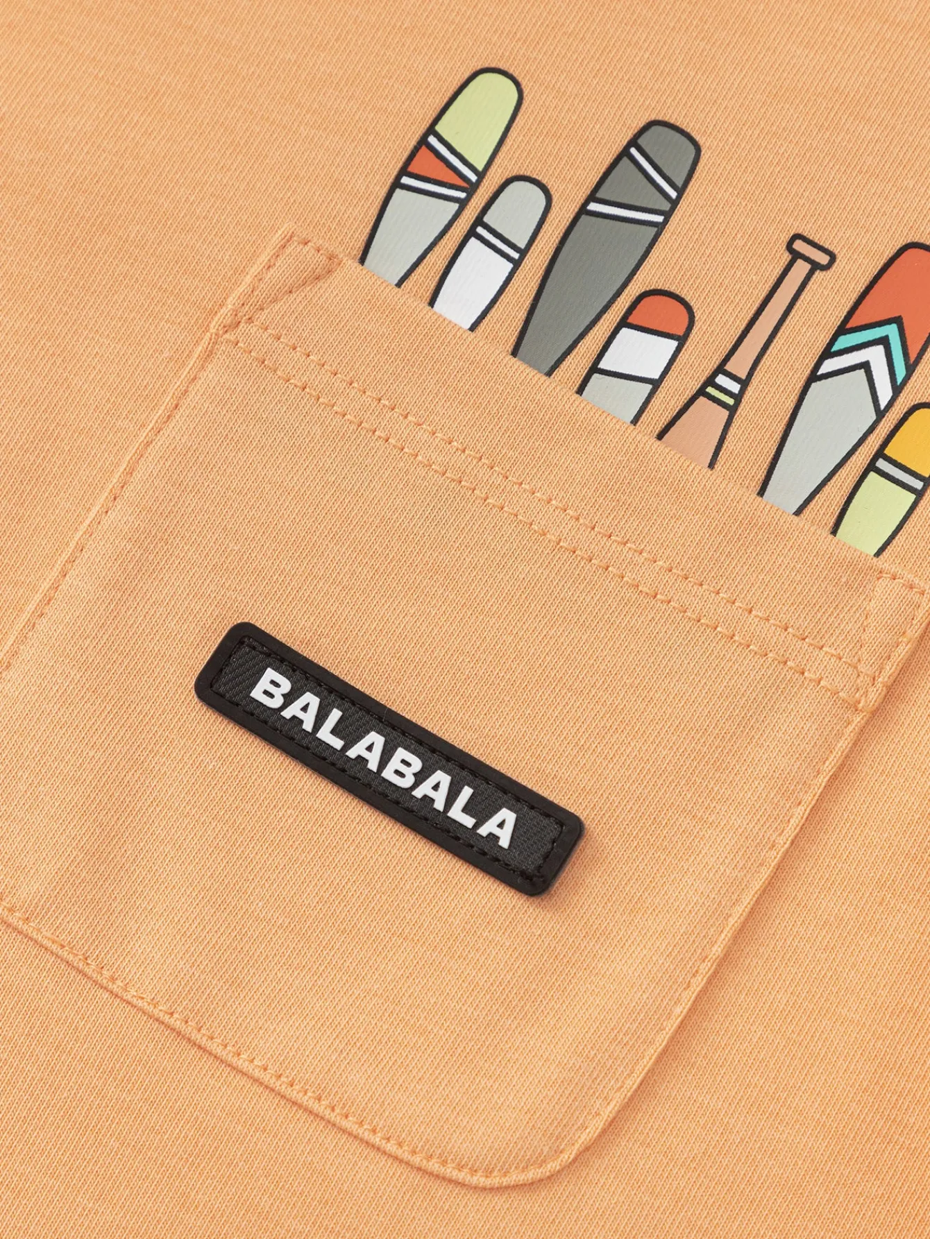 Balabala Children's Clothing Boys' Long Sleeve T-Shirt Lining 2025 Spring New Style Top Orange Online