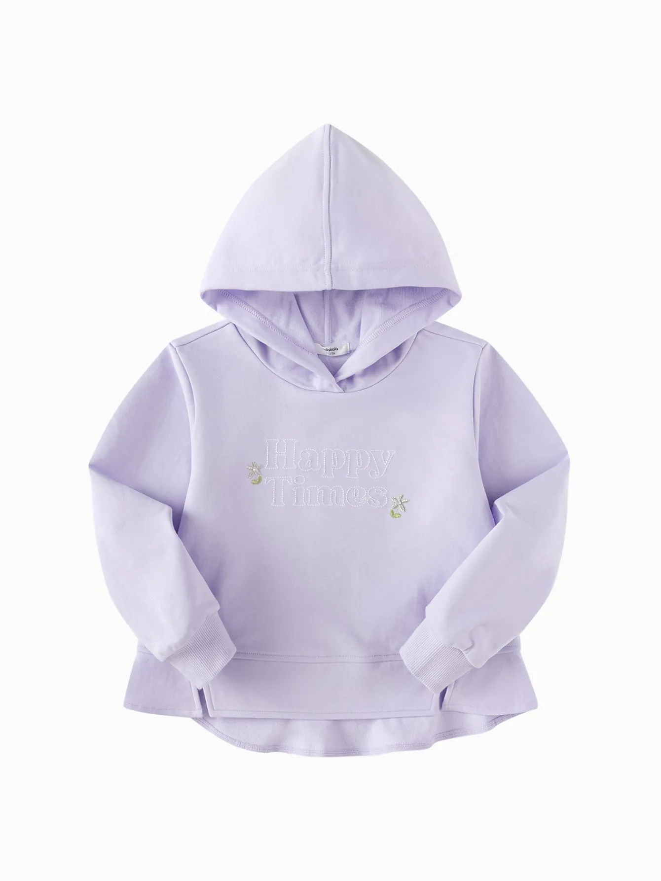 Balabala Children's Clothing Girls' Hooded Sweater 2025 Spring New A-line Top Violet Shop