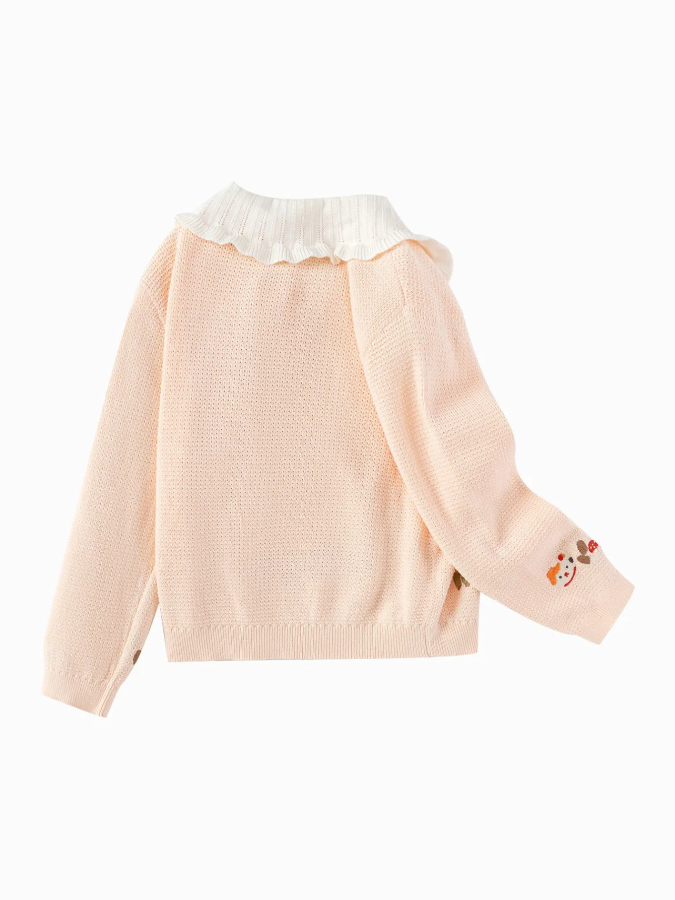 Balabala Children's Clothing Girls' Knitwear Embroide Knit Cardigan 2025 Spring New Red Online