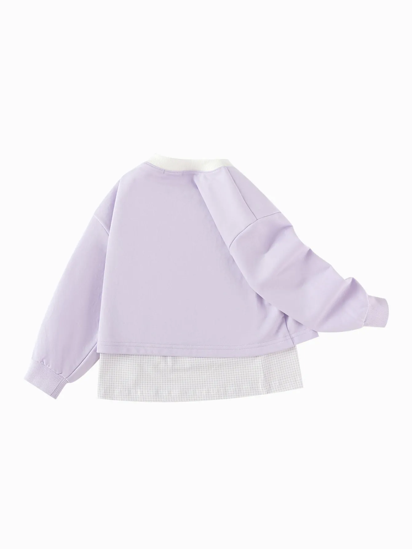 Balabala Children's Clothing Girls' Sweater Two-piece Top 2025 Spring New Casual Wear Violet Outlet