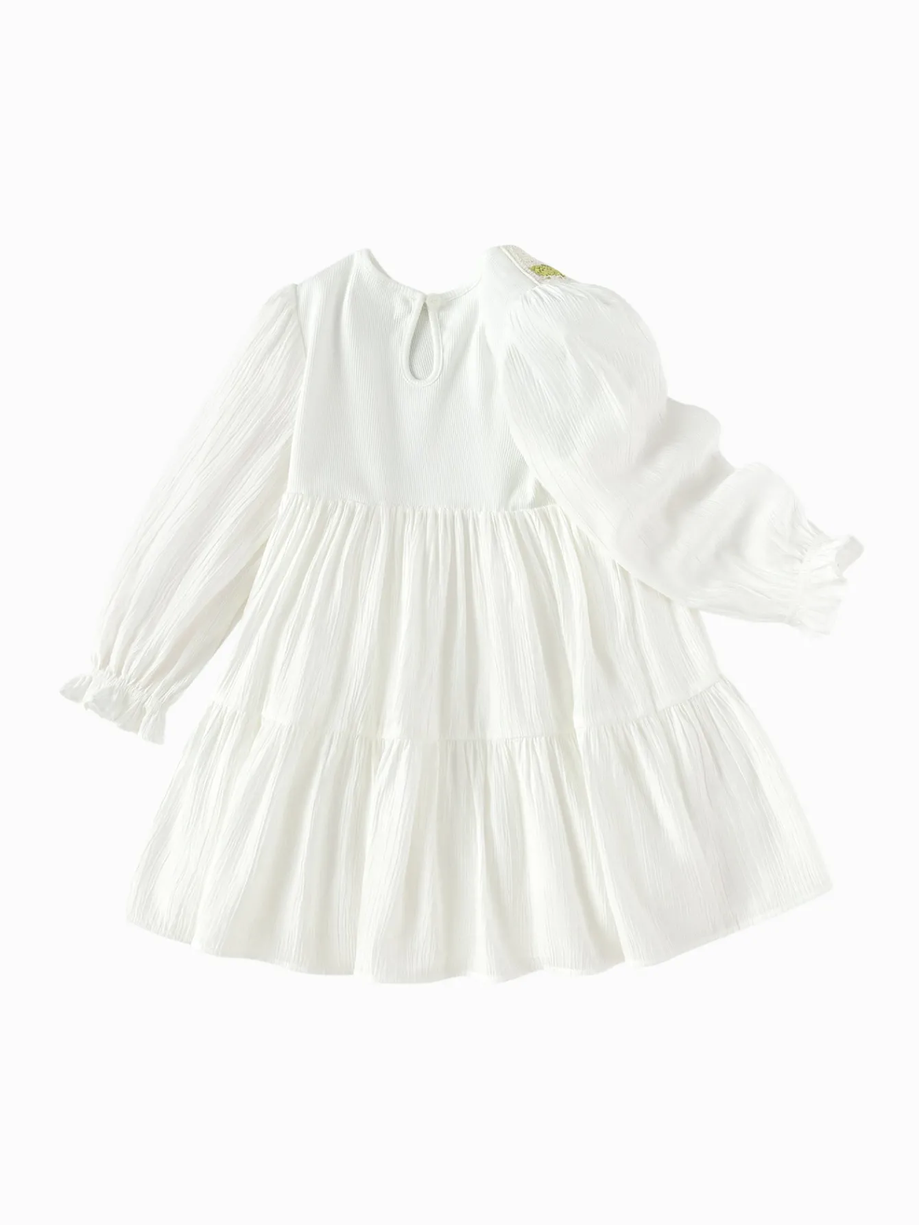 Balabala Children's Dress Toddler Girls 2025 Spring New Arrival Fake Two-Piece Dress Literary Raw White Clearance