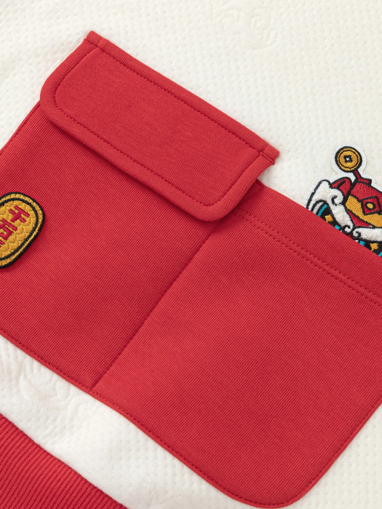 Balabala children's sweatshirt hooded top Toddler Boys clothing 2025 spring and autumn new year's outfit Red White Clearance