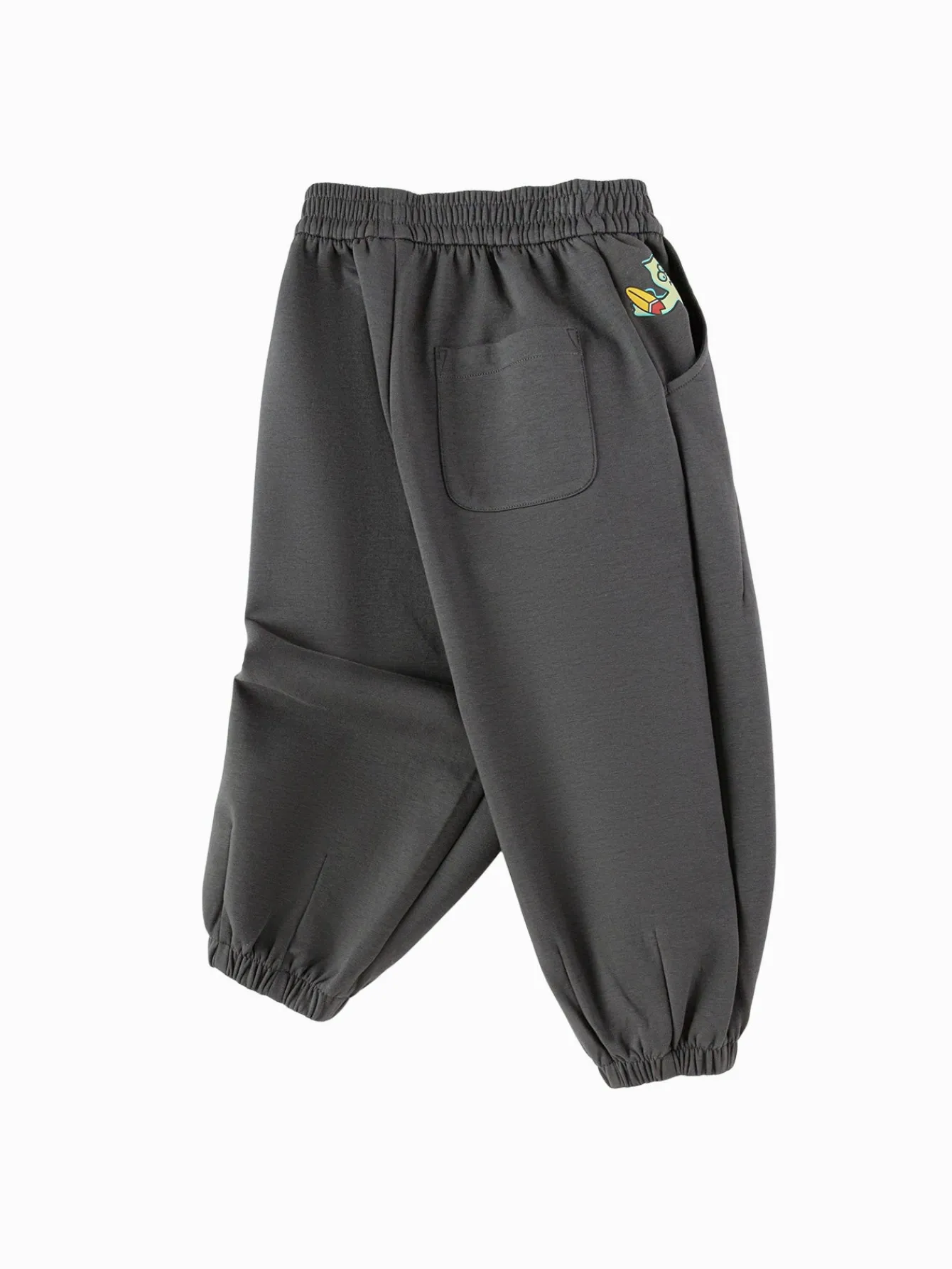 Balabala Children's Trousers Boys' Knitted Drawstring Trousers 2025 Spring New Knit Pants Dark Gray Shop