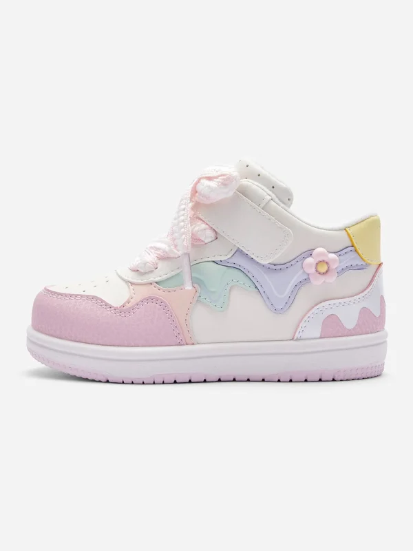 Balabala Girl Baby Sneakers White Flower Hue Cheap