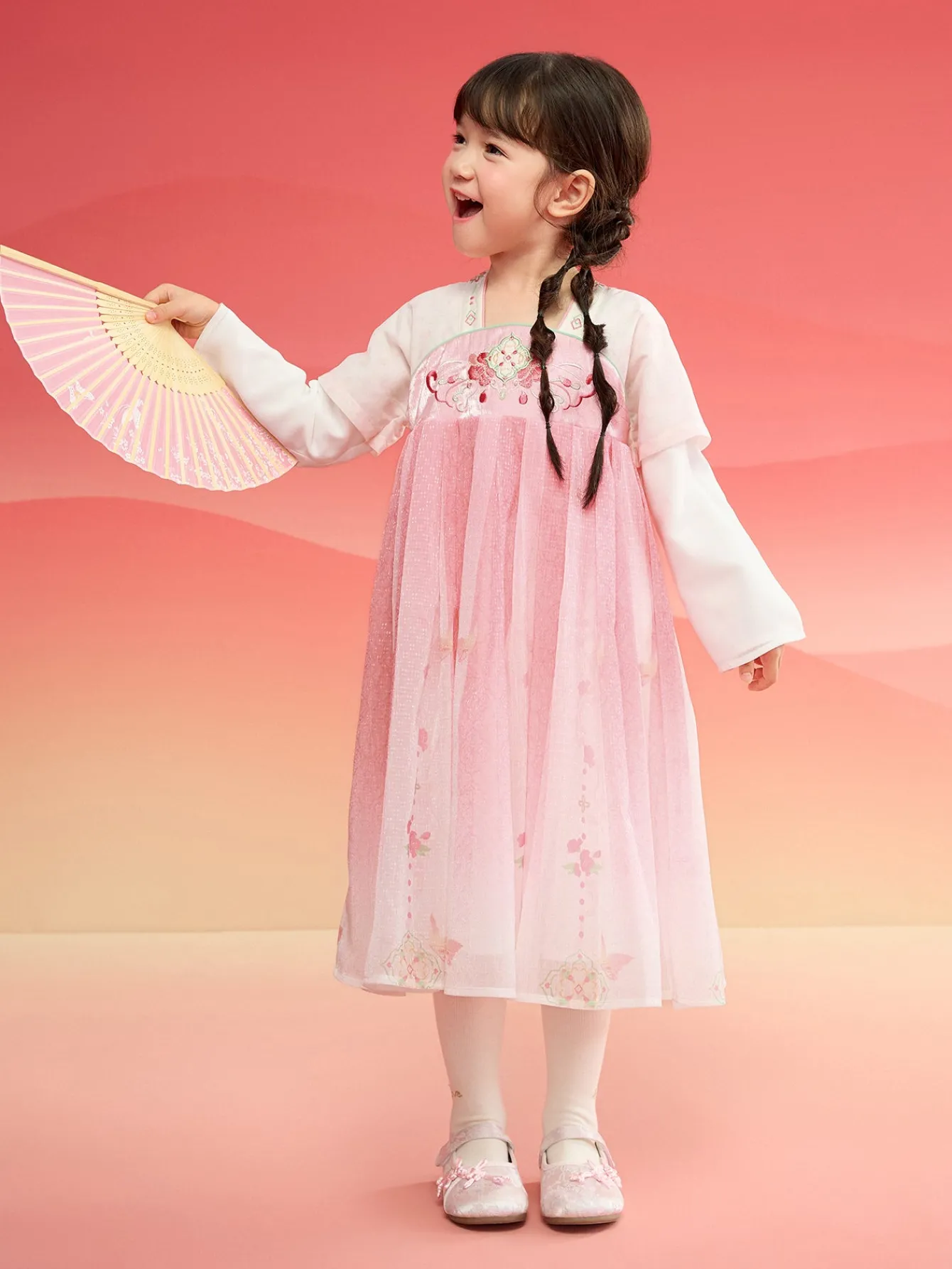 Balabala Girl Hanfu Dress Kids Ru Skirt 2025 Winter New Red New Year's Outfit Chinese Style Dress Online