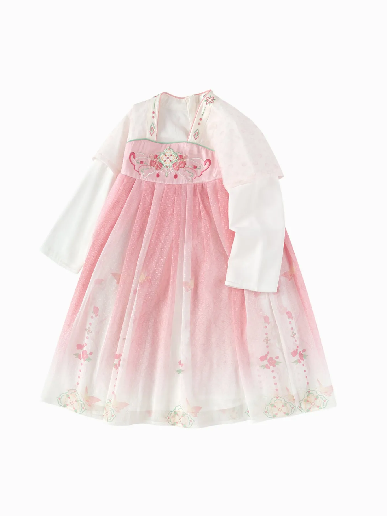 Balabala Girl Hanfu Dress Kids Ru Skirt 2025 Winter New Red New Year's Outfit Chinese Style Dress Online