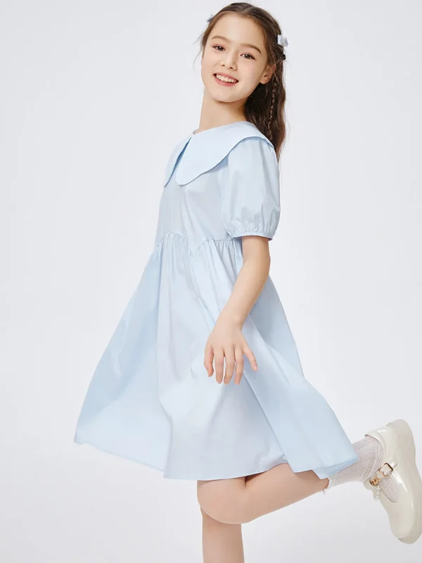Balabala Girl stitching mesh dress 7-14 years Clearance