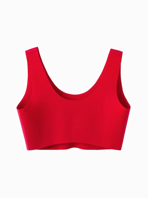 Balabala Girl Underwear Developmental Period Children Small Vest Customizable Anti-Show-through Bra Animal Year of Snake Red Sale