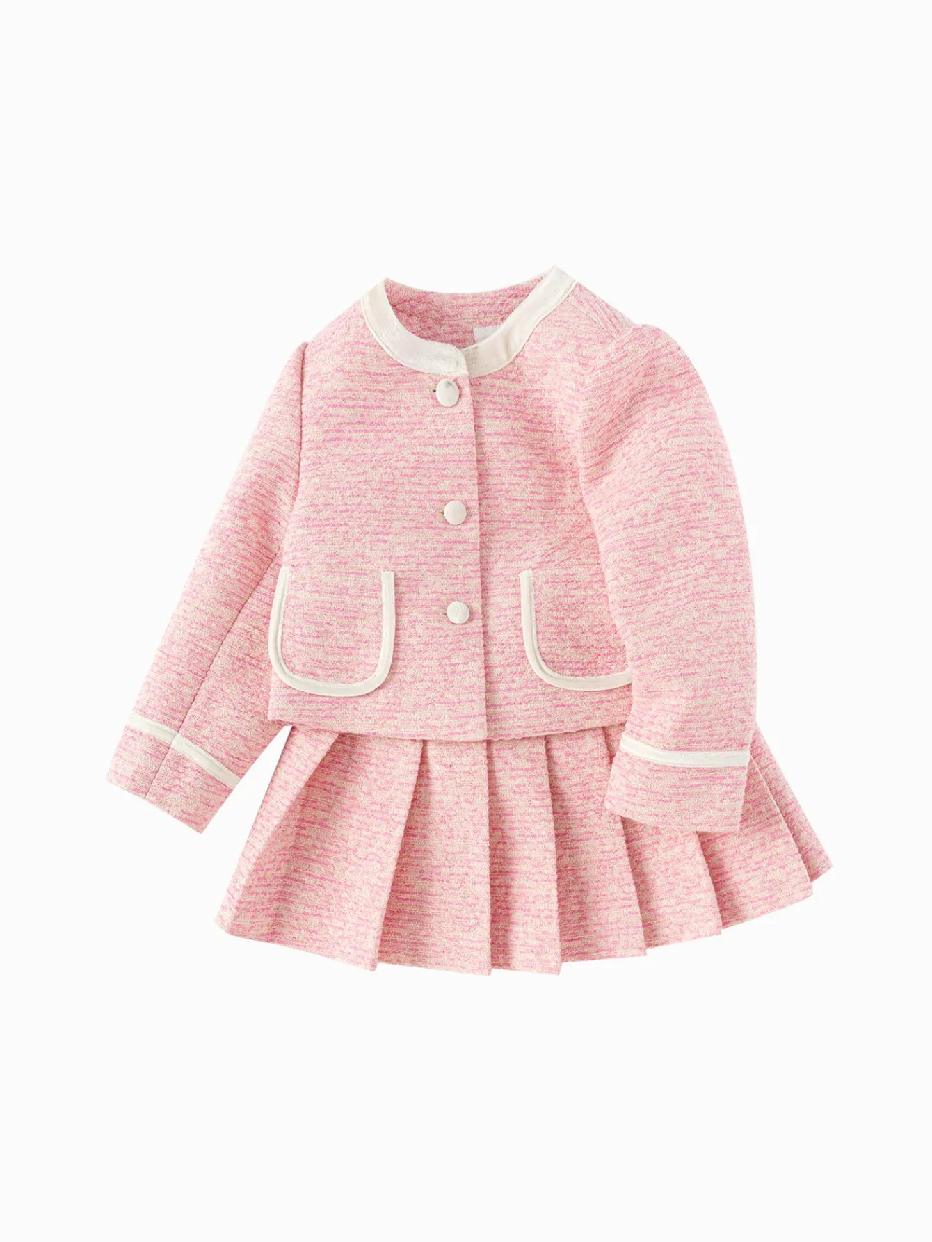 Balabala Girls' Clothing Pleated Skirt Set Two-Piece Elegant Wind 2025 Spring and Autumn New Red Best Sale