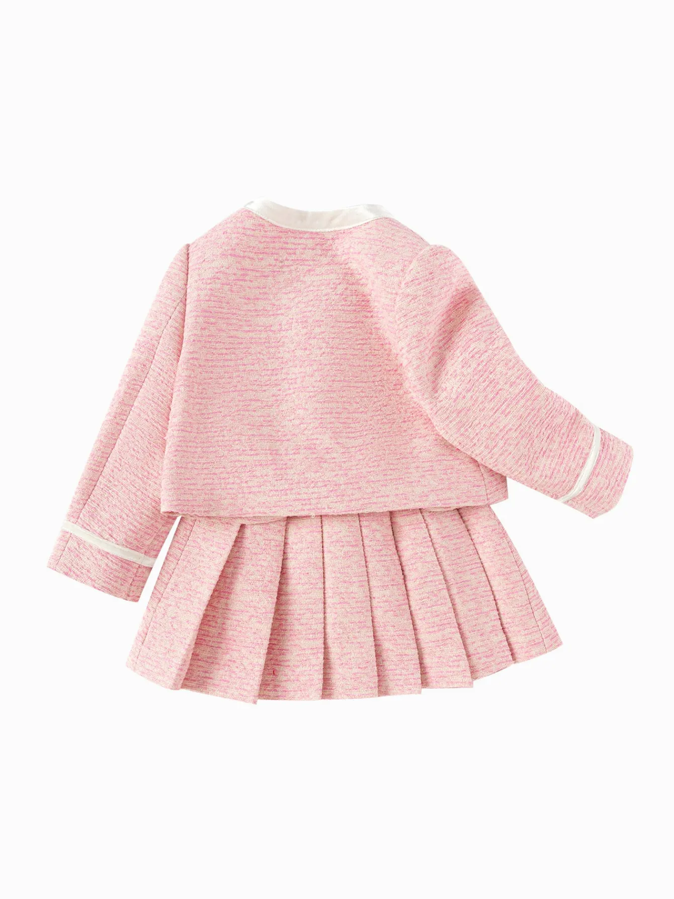 Balabala Girls' Clothing Pleated Skirt Set Two-Piece Elegant Wind 2025 Spring and Autumn New Red Best Sale