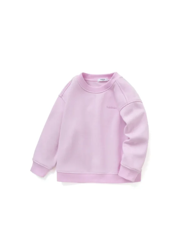 Balabala Kids Basic Embroidery Hoodie Purplish Red Best Sale