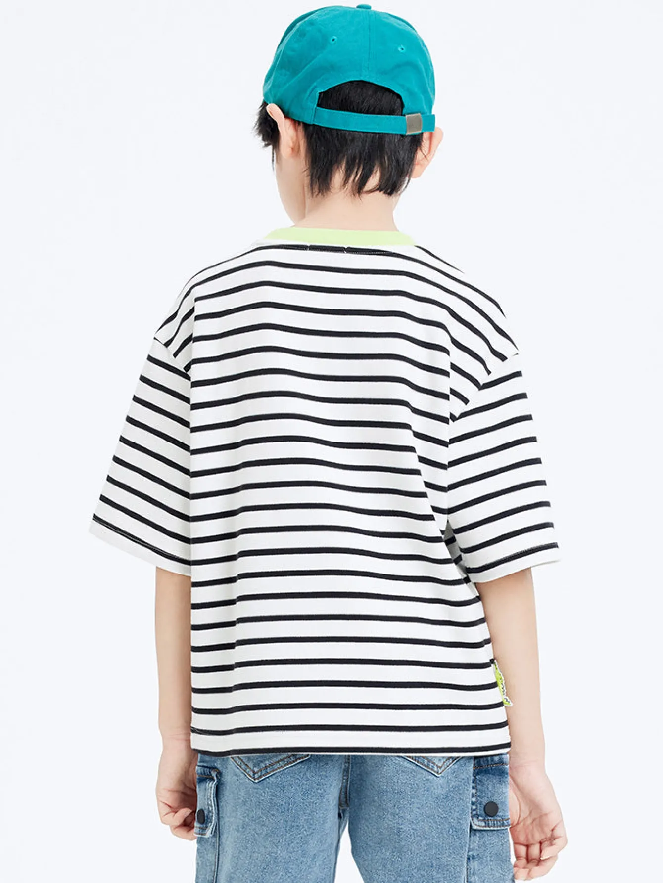 Balabala Kids Boy 100% Cotton Dinosaur Rounded V-Neck Short Sleeve T-Shirt 7-14 Years Sale