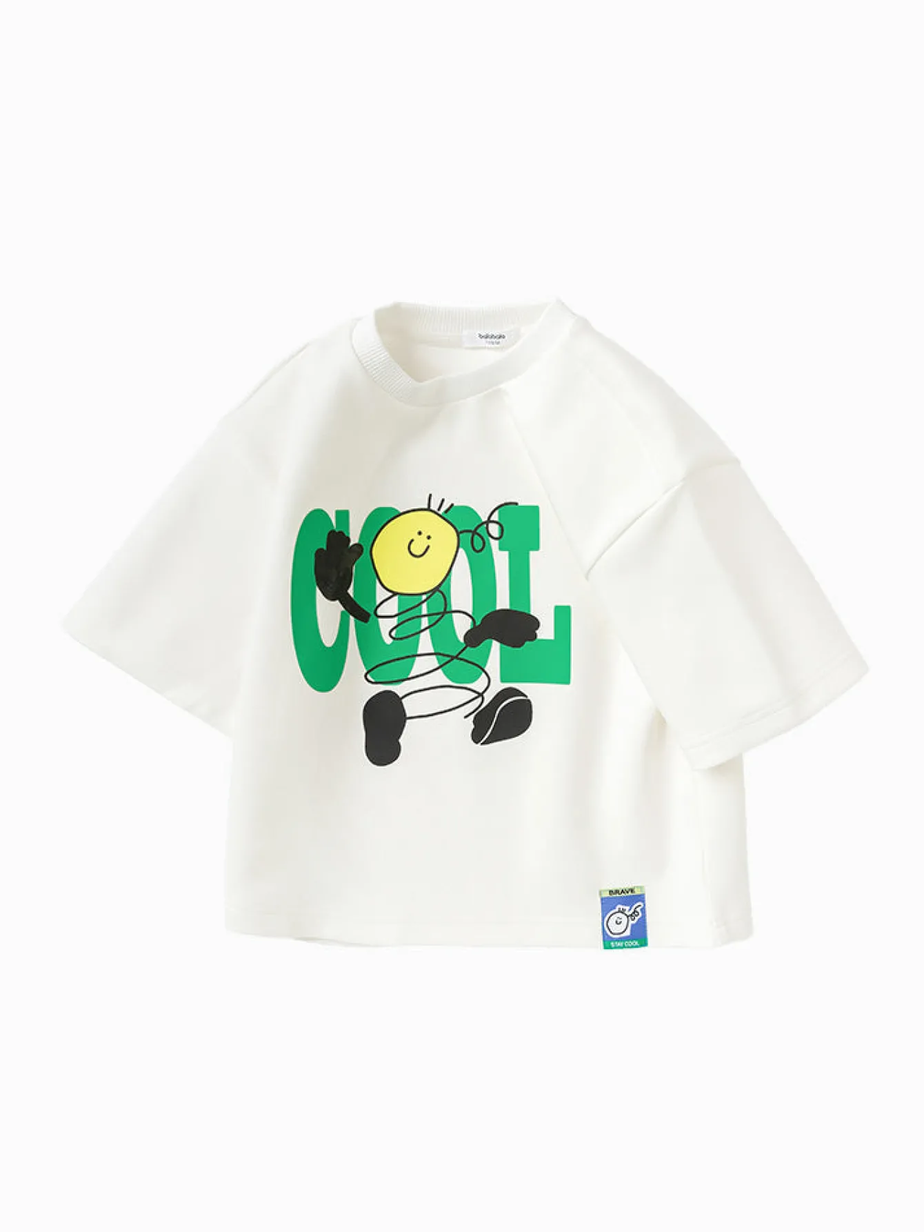 Balabala Kids Boy 100% Cotton Dinosaur Rounded V-Neck Short Sleeve T-Shirt 7-14 Years Sale