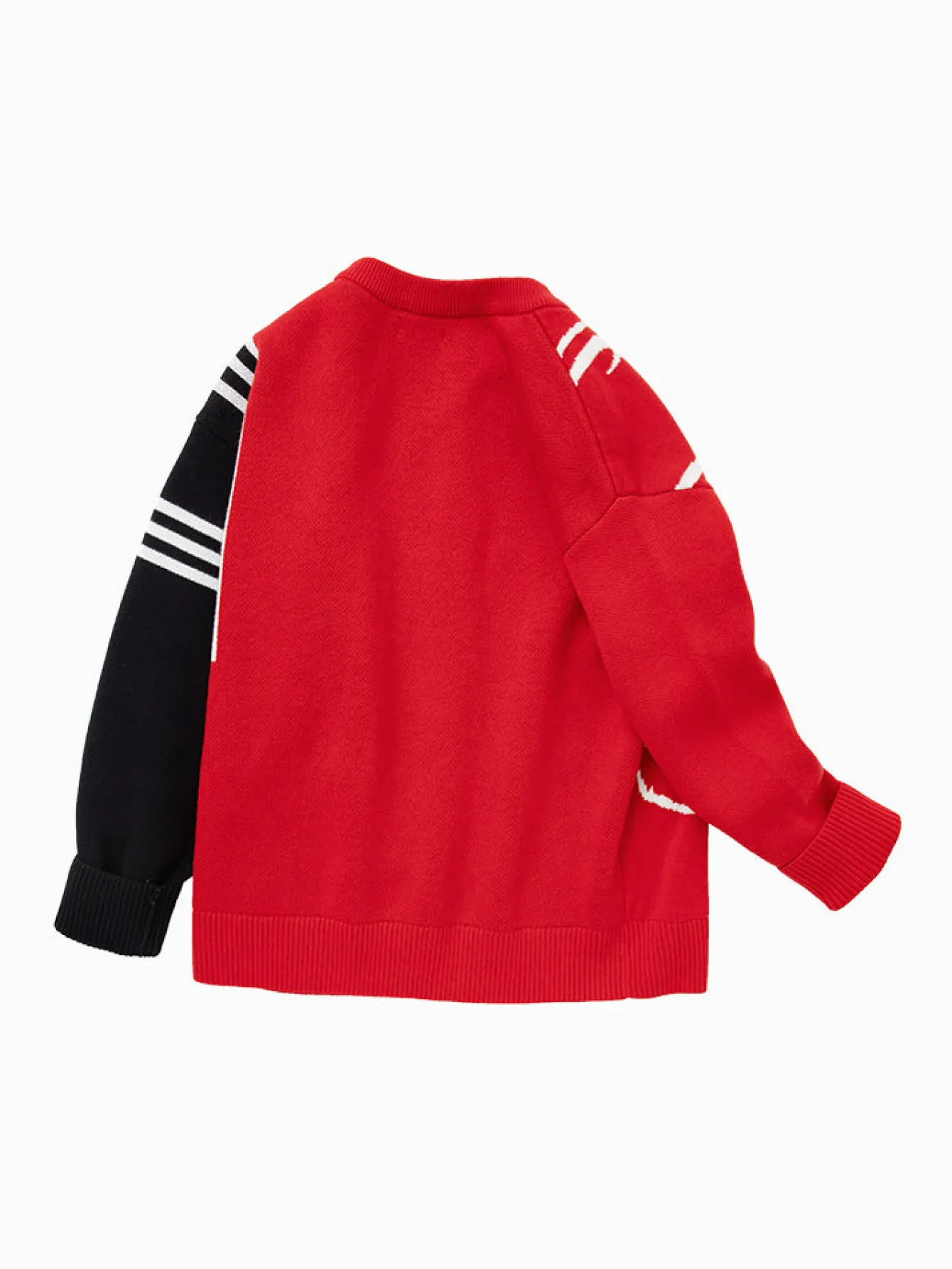 Balabala Kids Boy 100% Cotton Red Rabbit Propitious Clouds Crew Neck Jumper 7-14 Years Cheap