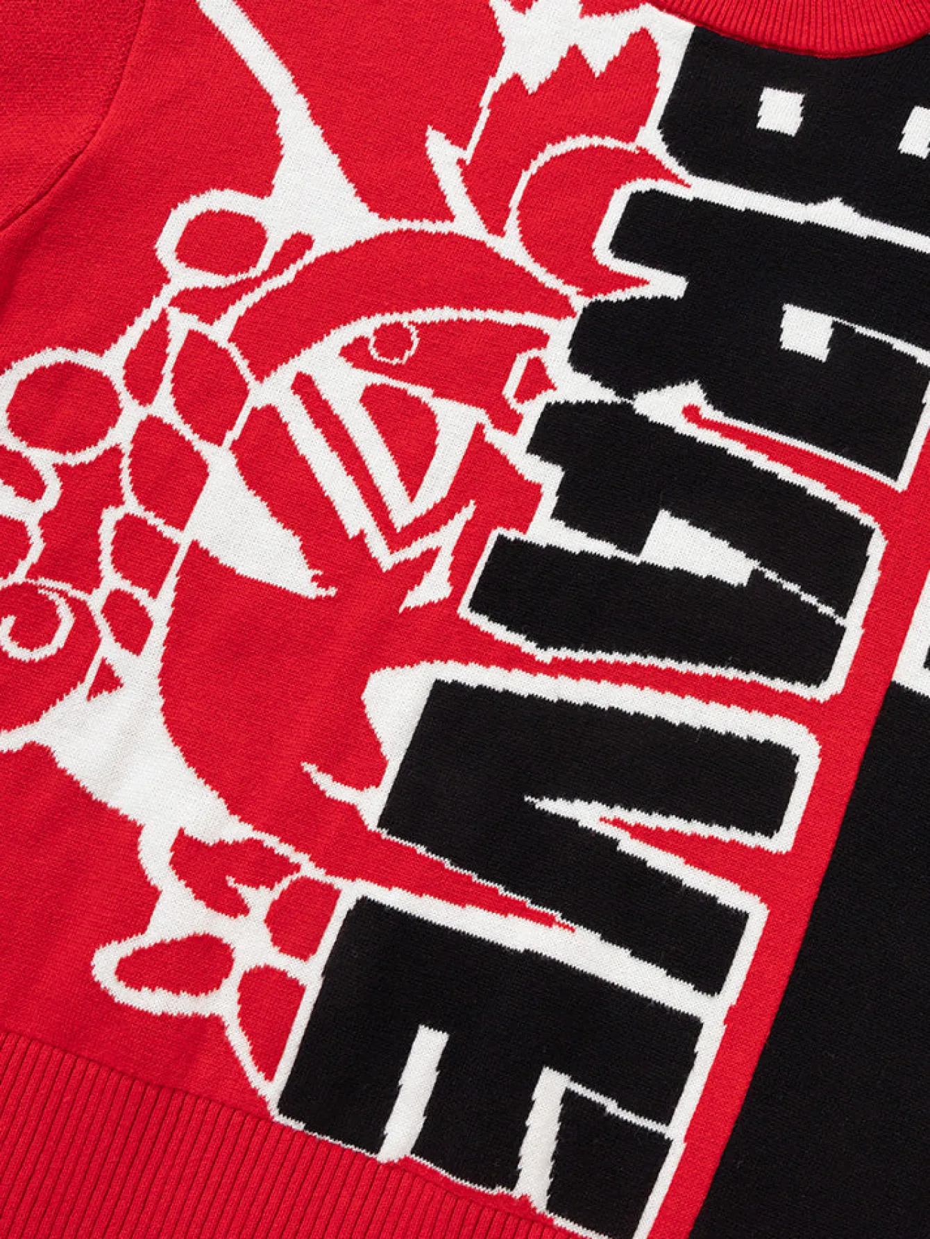 Balabala Kids Boy 100% Cotton Red Rabbit Propitious Clouds Crew Neck Jumper 7-14 Years Cheap