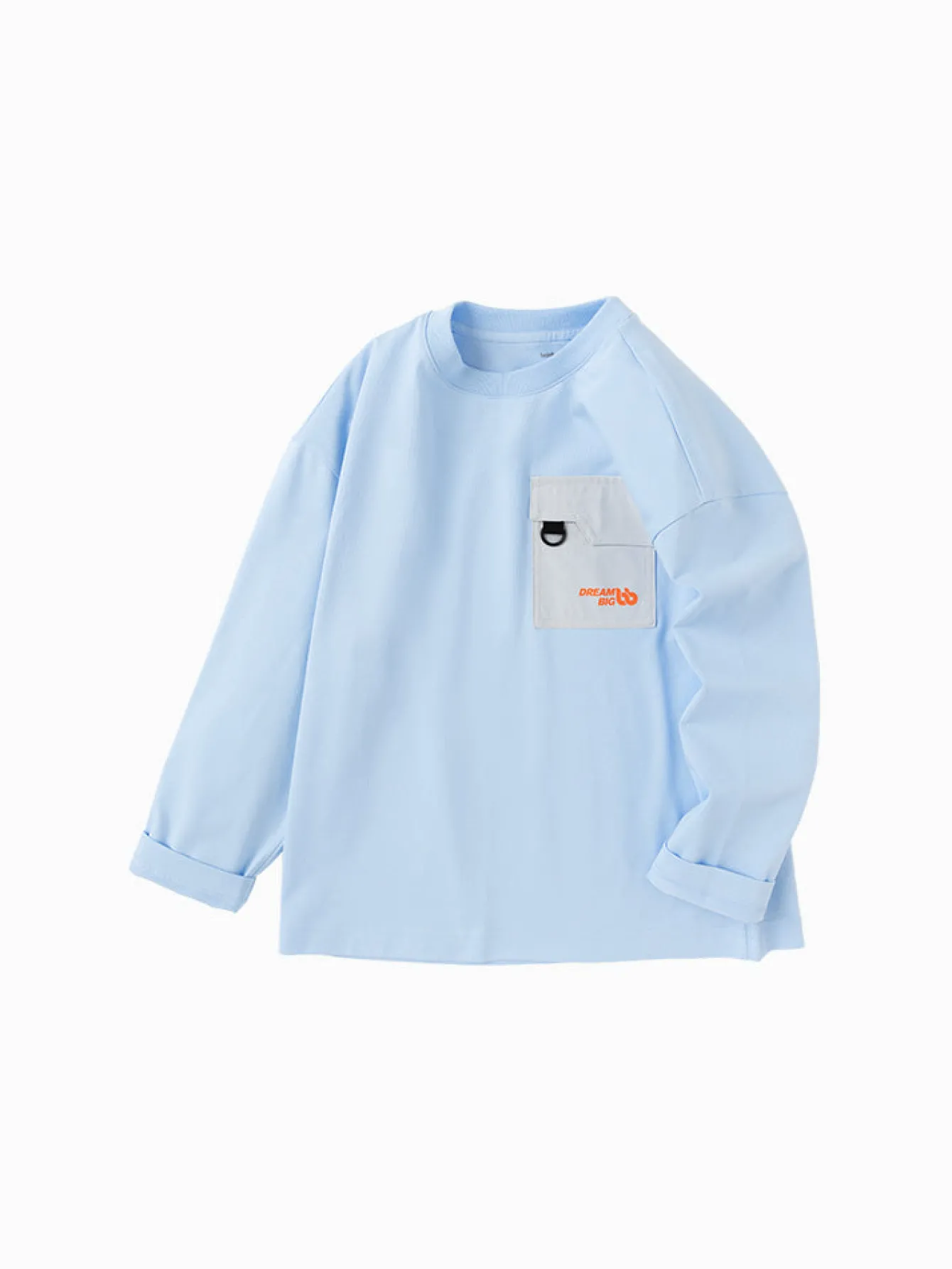 Balabala Kids Boy Antibacterial Quick-Drying Rounded V-Neck Long Sleeve T-Shirt 7-14 Years Online