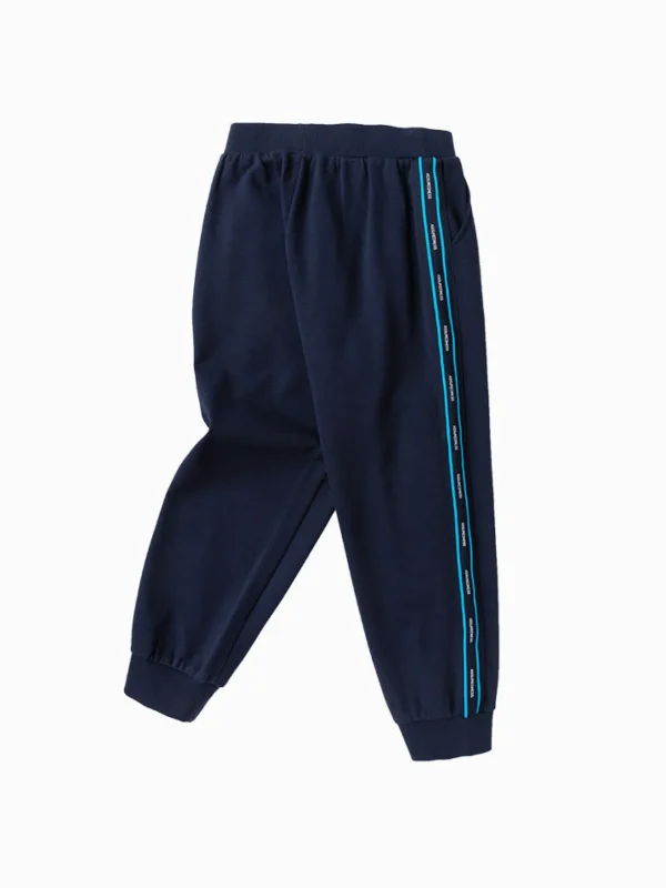Balabala Kids Boy Contrast Color Ribbon Knitted Trousers 7-14 Years Flash Sale