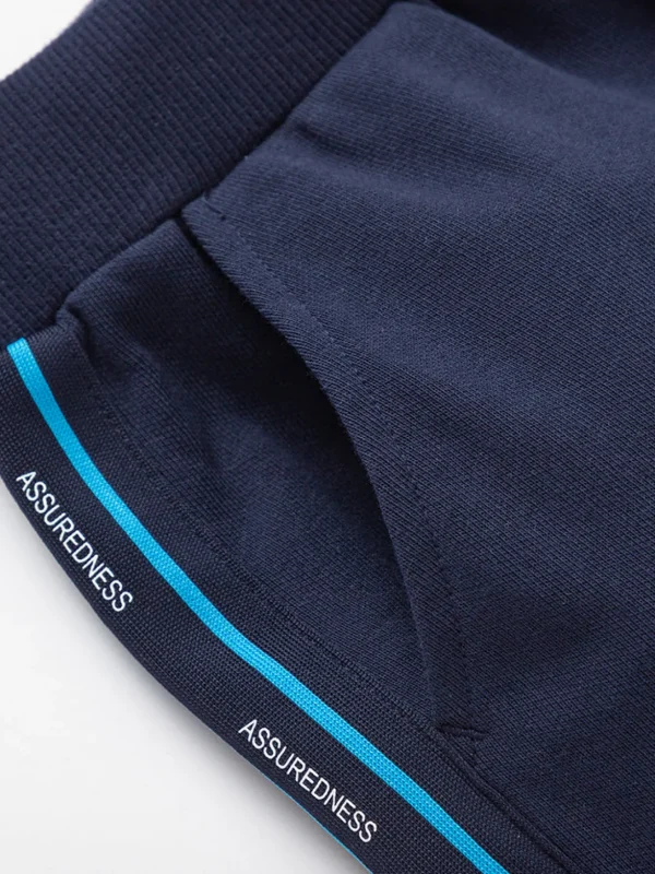Balabala Kids Boy Contrast Color Ribbon Knitted Trousers 7-14 Years Flash Sale
