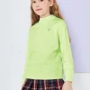 Balabala Kids Boy Long Sleeves Crew Neck Sweater Green Hue Fashion