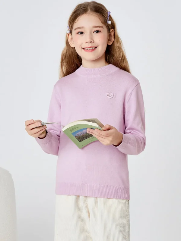 Balabala Kids Boy Long Sleeves Crew Neck Sweater Purplish Red Best