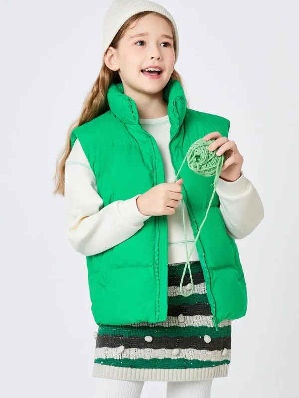 Balabala Kids Classical Warm Vest Emerald Green Discount