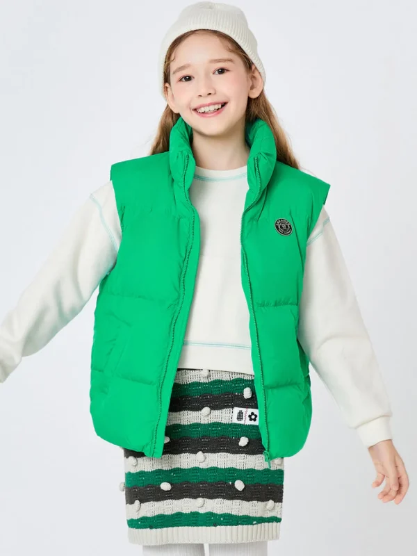 Balabala Kids Classical Warm Vest Emerald Green Discount