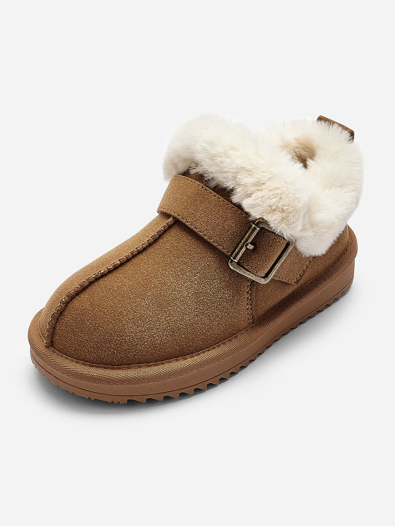 Balabala Kids Faux Fur Warm Winter Snow Boots, Toddler Boys Girls Comfortable Mini Boots Outlet