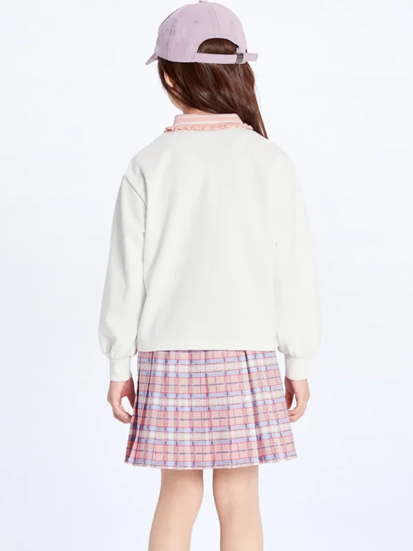 Balabala Kids Girl Contrast Patchwork Long Sleeve Woven Set 7-14 Years Best Sale