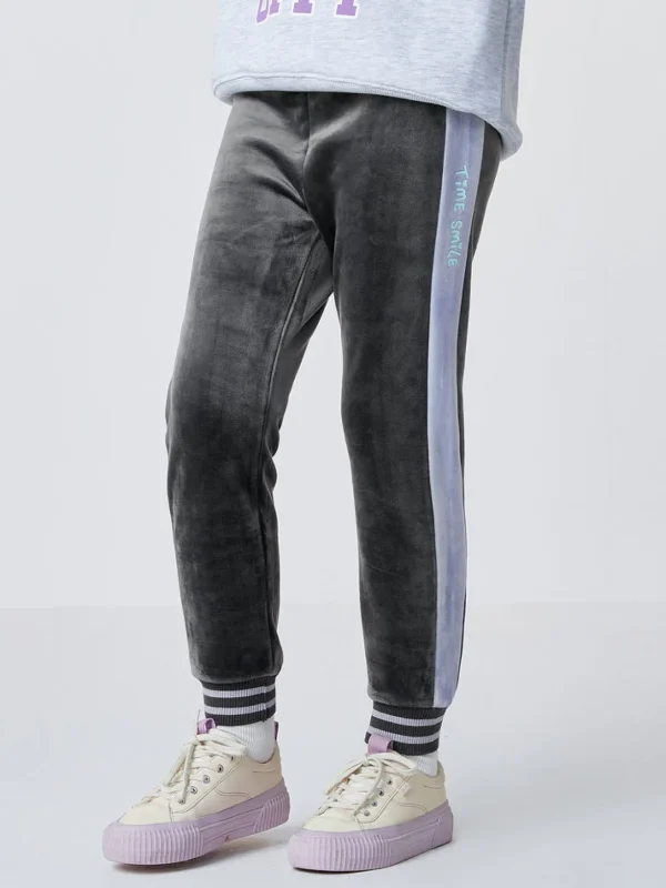 Balabala Kids Girl Slim-Fitting Sporty Trousers Gray Hue Cheap
