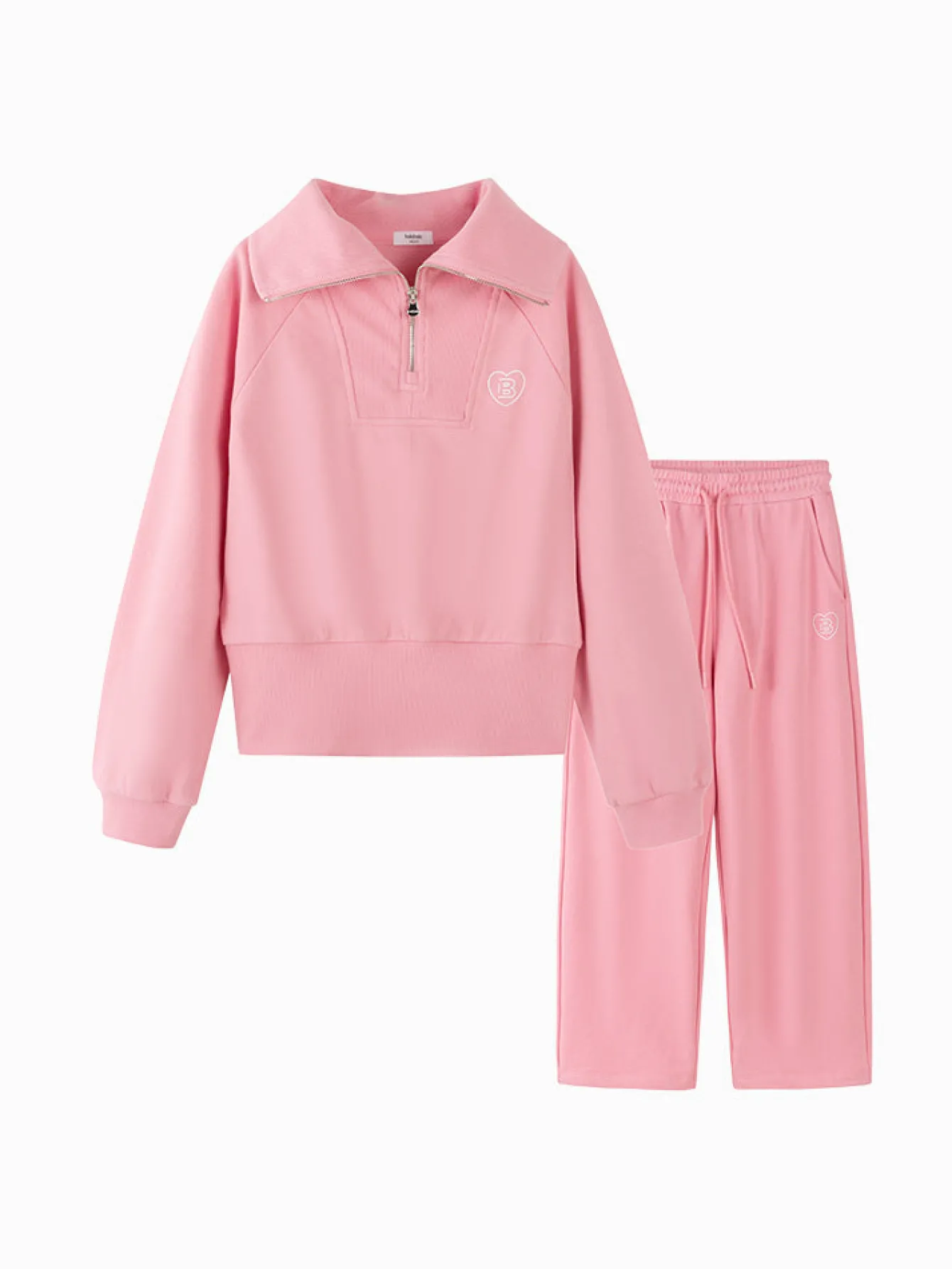 Balabala Kids Girl Solid Color Knitted Long Sleeve Set 7-14 Years Outlet