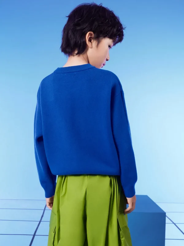 Balabala Kids Parent-Child Style Comfortable Sweater Emerald Green Shop