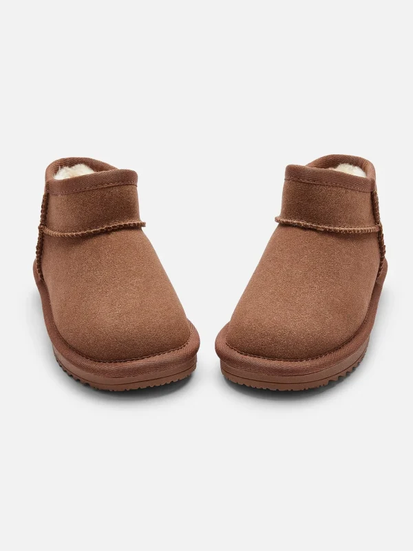 Balabala Kids Suede Winter Snow Boots, Classic Zip Up Warm Fur Mini Snow Boots for Toddler Boys Girls Best Sale