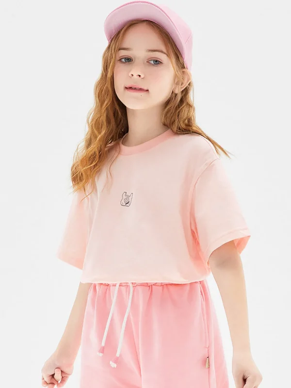 Balabala loose cotton short-sleeved T-shirt 7-14 years Best Sale