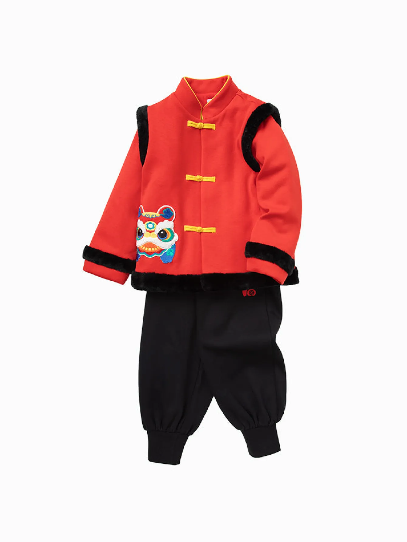 Balabala Toddler Boy Chinese Zodiac Rabbit Long Sleeve Knitted Set 2-8 Years Red Hue Store