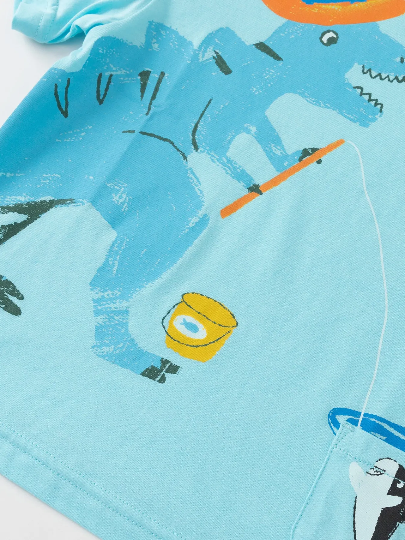 Balabala Toddler Boy Explore Style Round V-Neck Short Sleeve T-Shirt Flash Sale