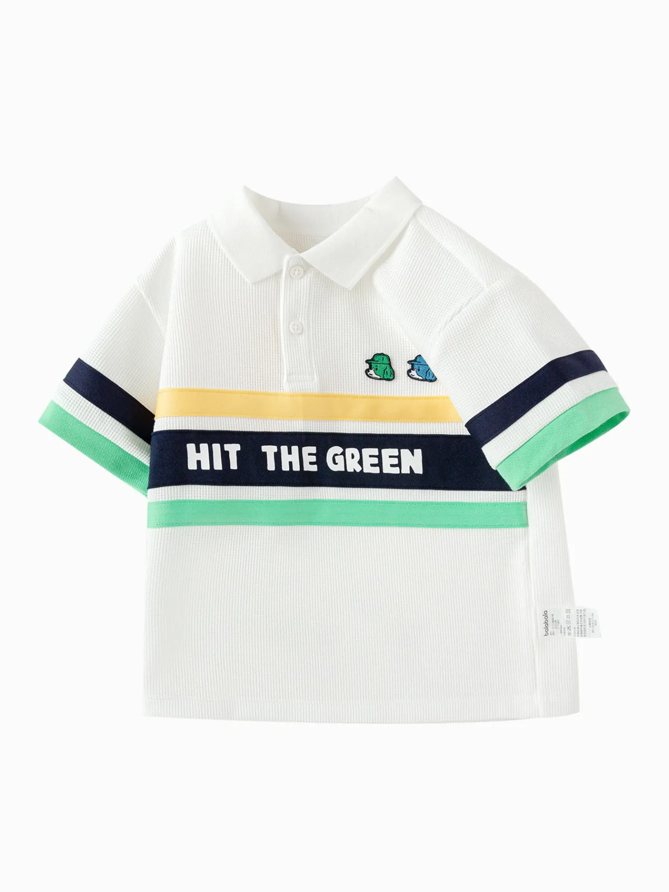 balabala_toddler_boy_have_fun_style_lapel_short_sleeve_tshirt_0.webp Balabala Toddler Boy Have Fun Style Lapel Short Sleeve T-Shirt White Hue Store