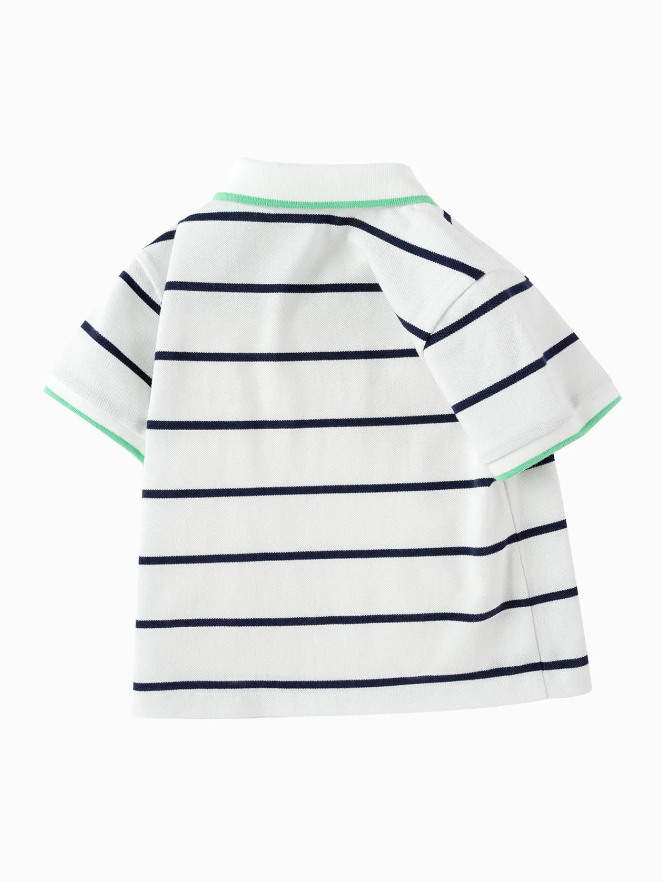 Balabala Toddler Boy Have Fun Style Lapel Short Sleeve T-Shirt Black White Hue Cheap