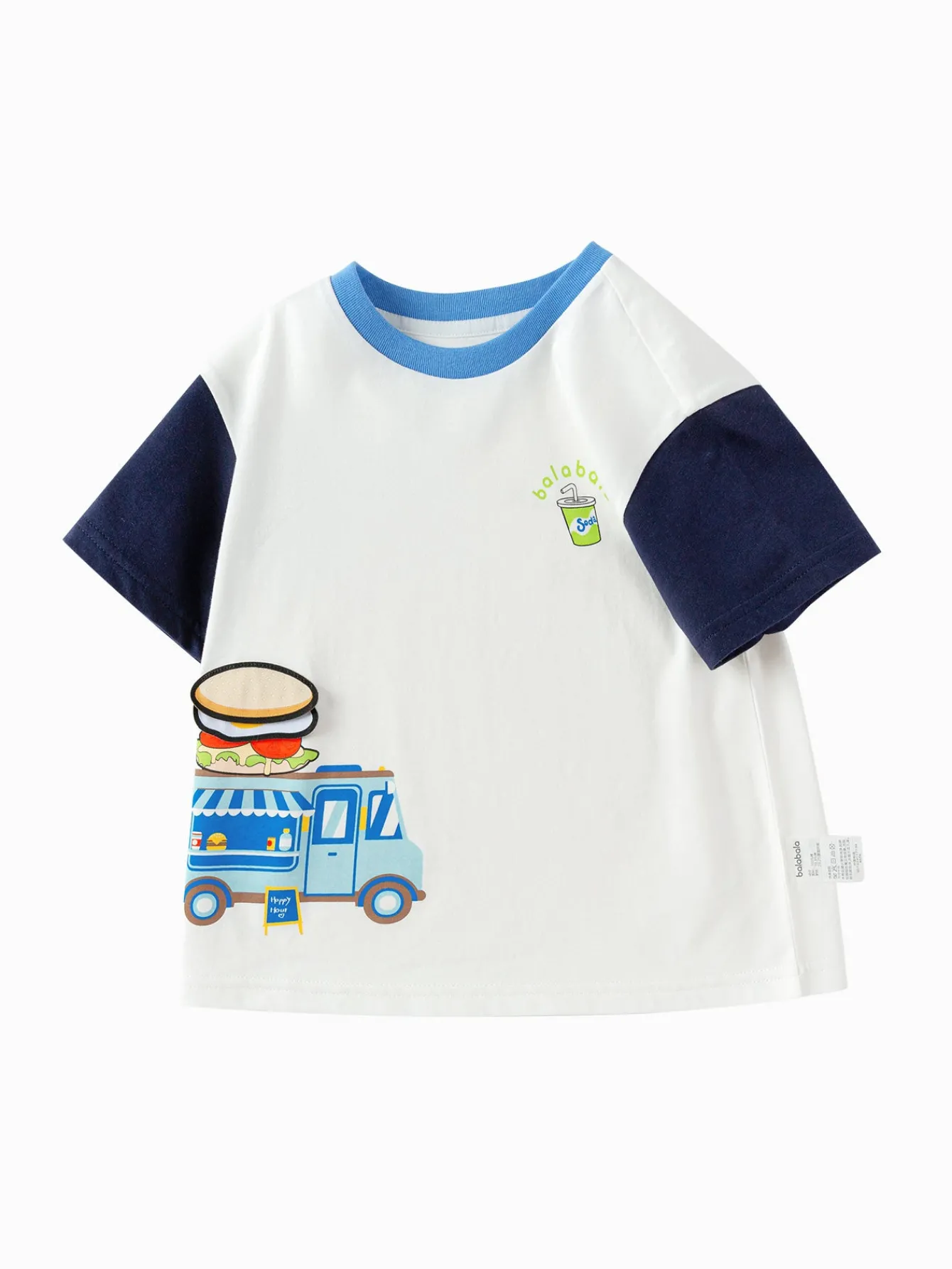 balabala_toddler_boy_have_fun_style_round_vneck_short_sleeve_tshirt_0.webp Balabala Toddler Boy Have Fun Style Round V-Neck Short Sleeve T-Shirt Cheap