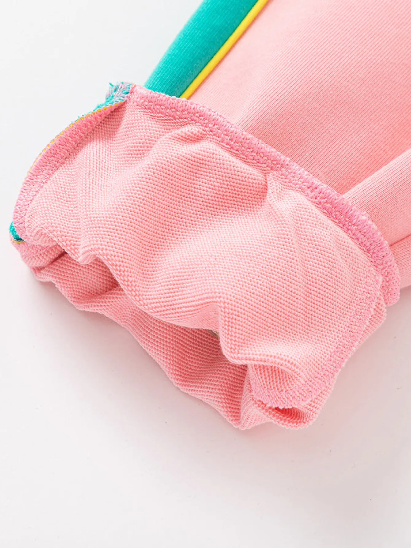 Balabala Toddler Girl Contrast Colour Patchwork Long Sleeve Knitted Set 2-8 Years Pink Clearance