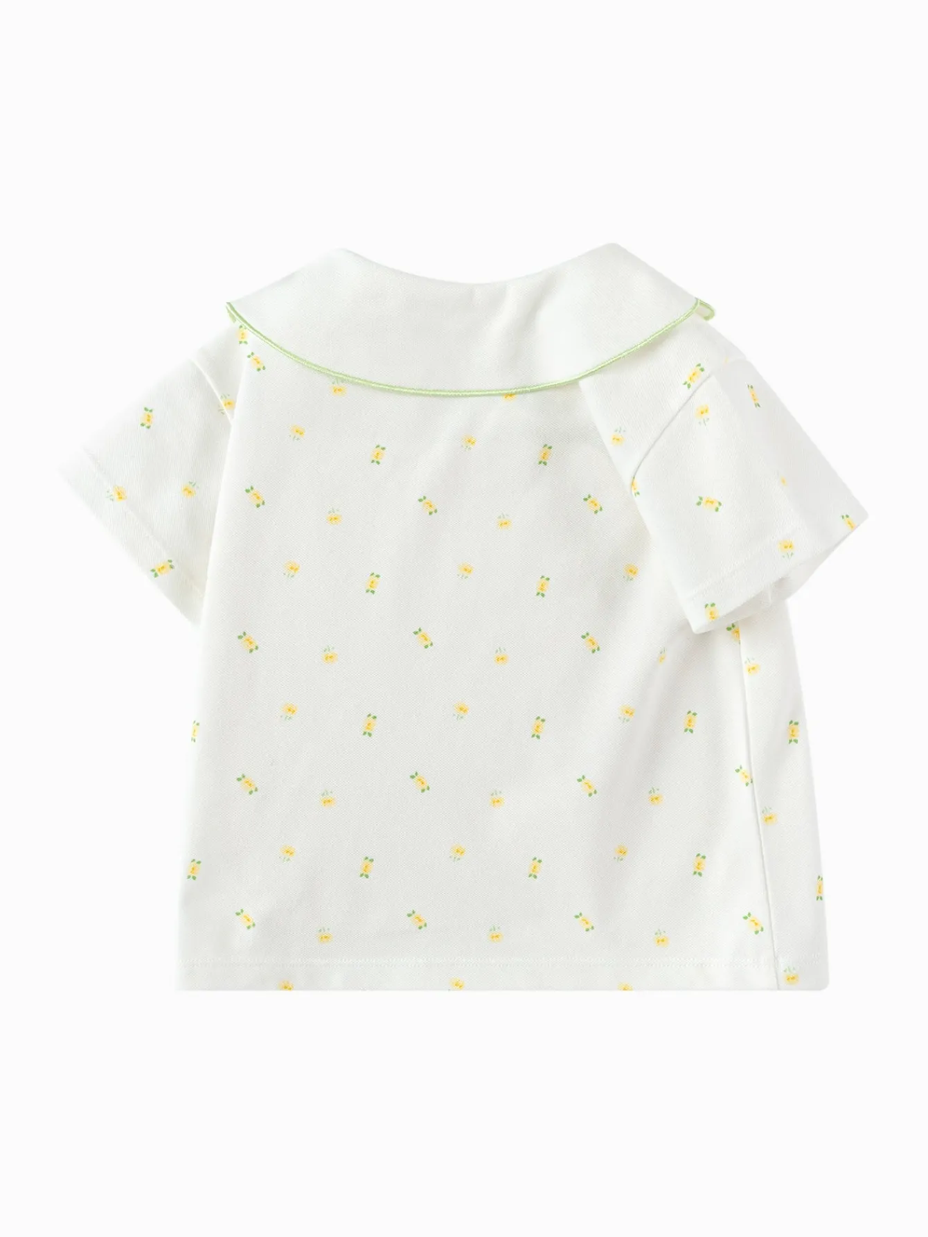 Balabala Toddler Girl Explore Style Lapel Short Sleeve T-Shirt Store