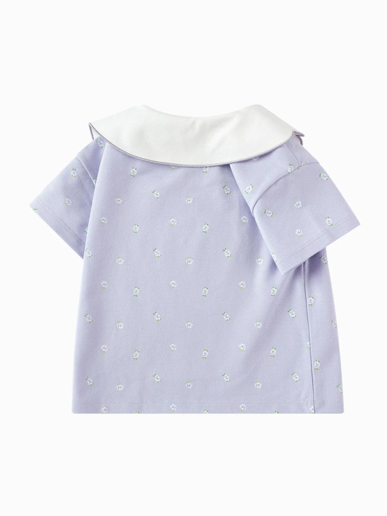 Balabala Toddler Girl Explore Style Lapel Short Sleeve T-Shirt Store